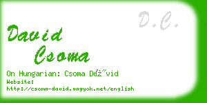 david csoma business card